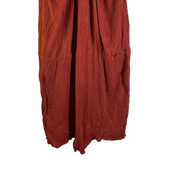 Aeropostale Women's Lace Eyelash Trim Romper Playsuit Rust Large Y2K Boho Hippie - Picture 6 of 8